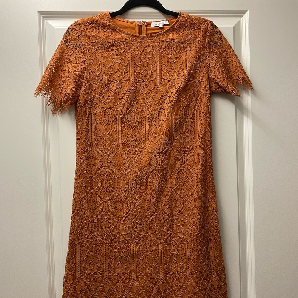 Lucy Paris Burnt Orange Lace Dress